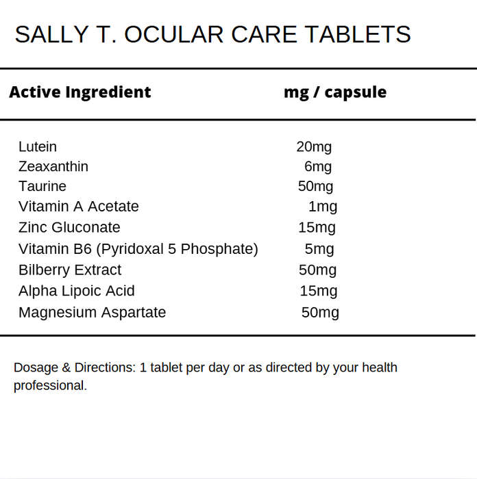 Sally T. Ocular Care 60 Tablets
