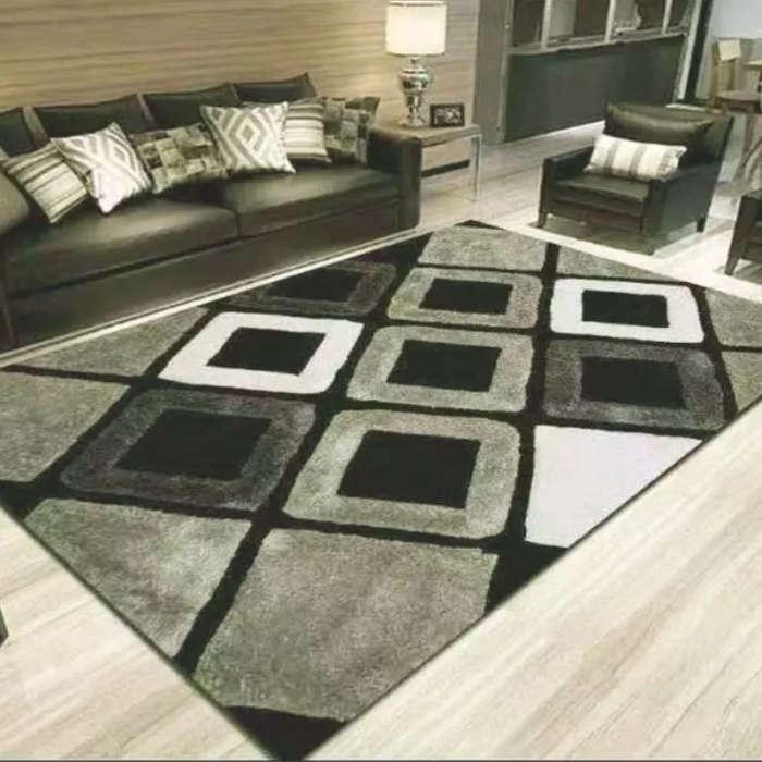 200cm by 150cm - Modern 3D Geometric Design Area 8 Rug