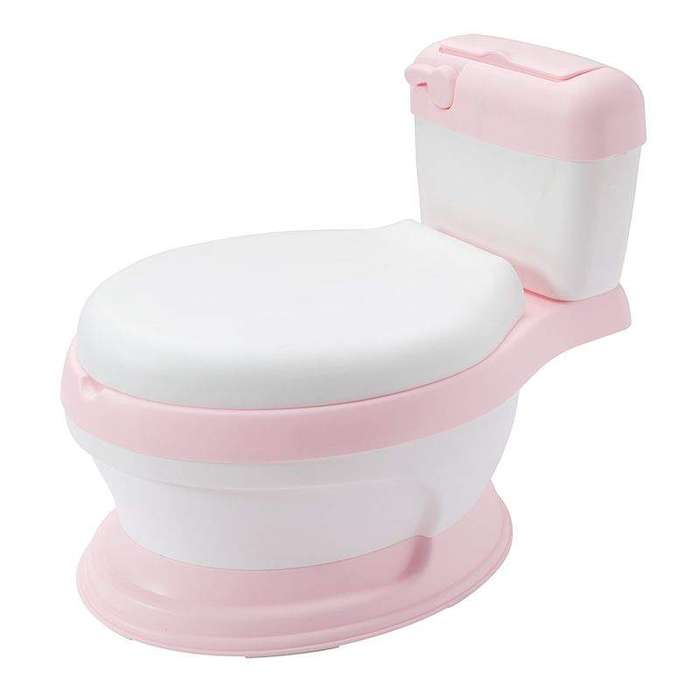 SMTE Baby Training Toilet Potty Trainer Chair pink with keychain