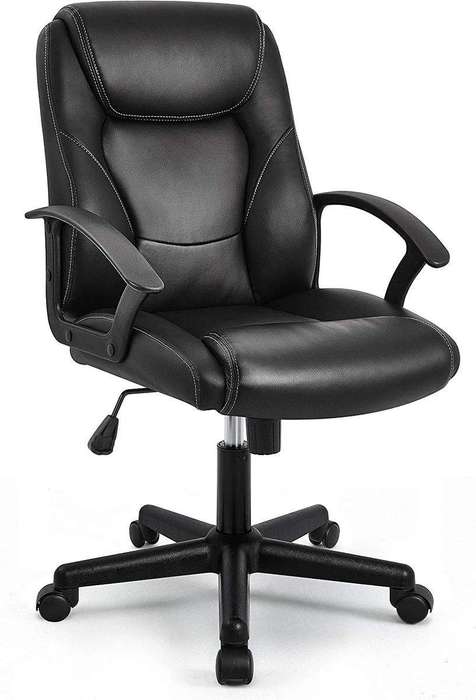 SMTE Home Office Chair Ergonomic Desk Chair Swivel - Black with keychain