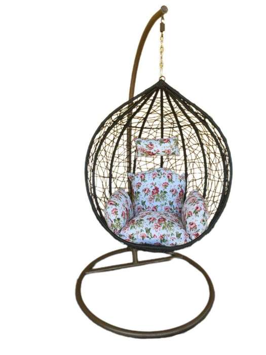 SMTE Hanging And Nest Chair - 90cm - Black with keychain