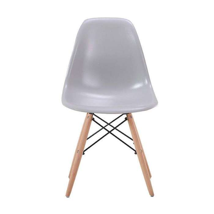 SMTE Emmy Wooden Leg Chair - Grey with keychain