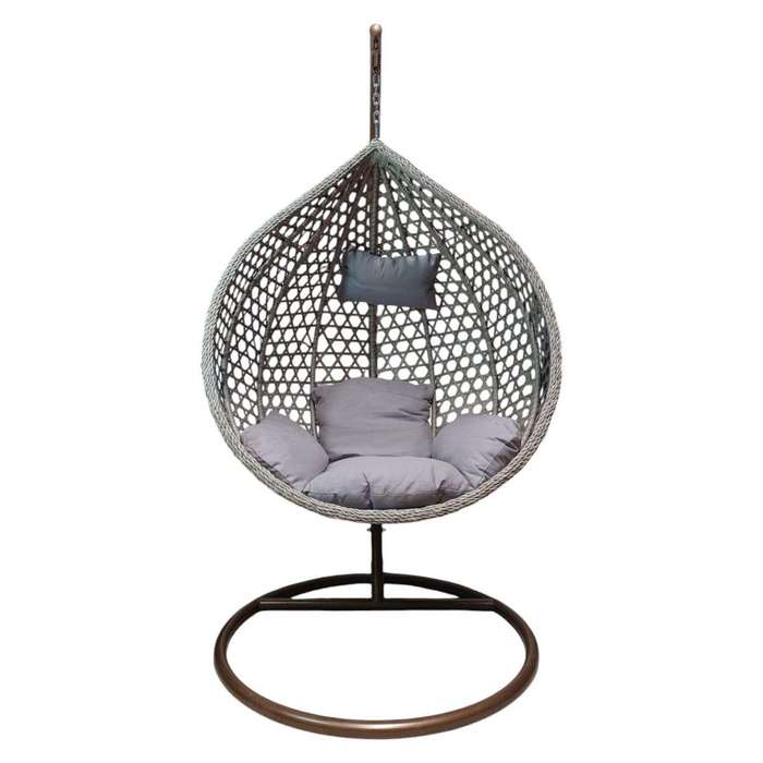 SMTE CloudNest Hanging Chair 6-3 Brown (3-3) with keychain