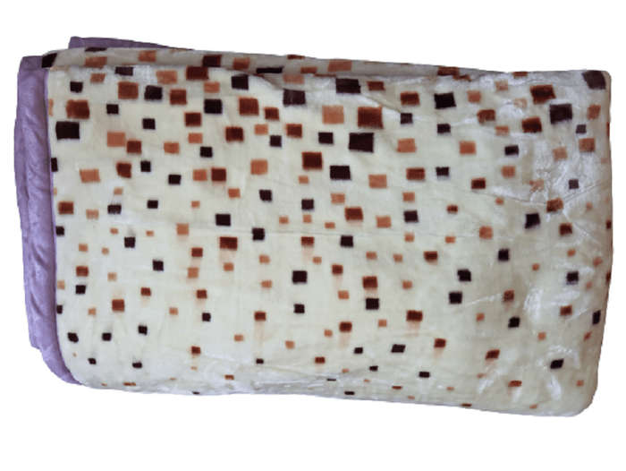 SMTE DFS Deals - Luxury Warm Winter Blanket - Reversible Brown with keychain