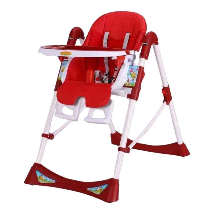 SMTE Baby High Chair - Baby Feeding Chair - Red with keychain
