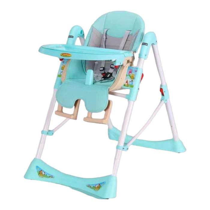 SMTE Baby High Chair - Baby Feeding Chair - Blue with keychain
