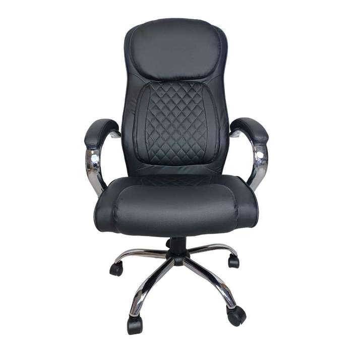 Smte - P-Kiza Leather office chair Include assemble- Black with keychain