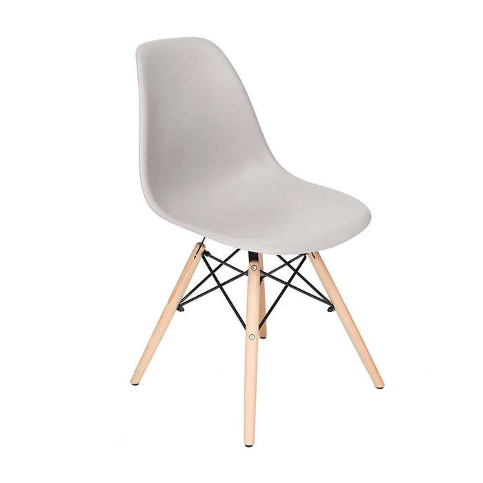 SMTE Wooden Leg Chair - Grey with keychain