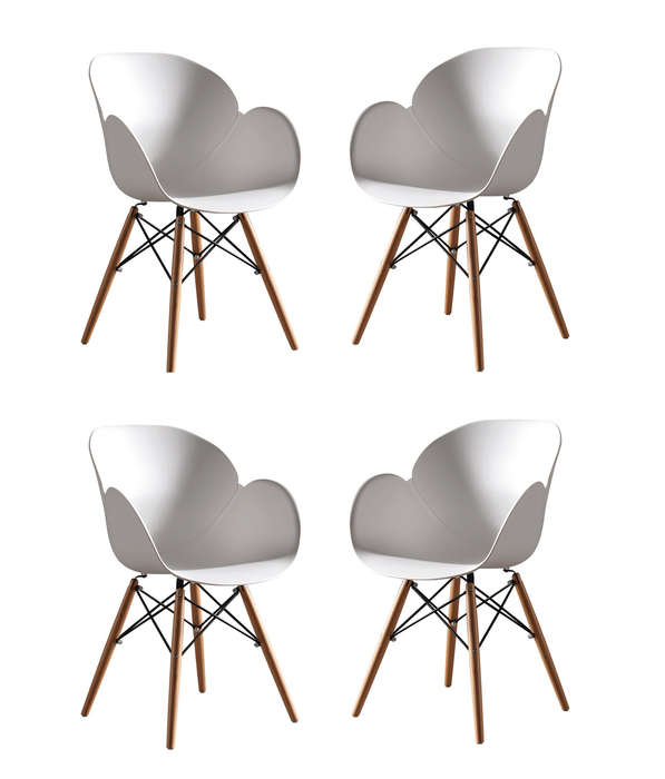 SMTE Tulip Nordic INS Chair - 4 Piece with keychain