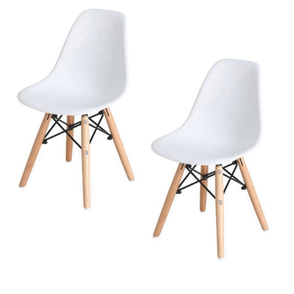 SMTE Proteas White Cafe Chairs - Pack of 2 - White with keychain
