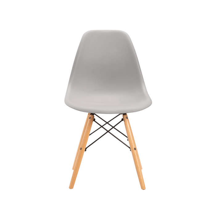 SMTE Earl James Wooden Legs Dining Chair - Light Grey with keychain