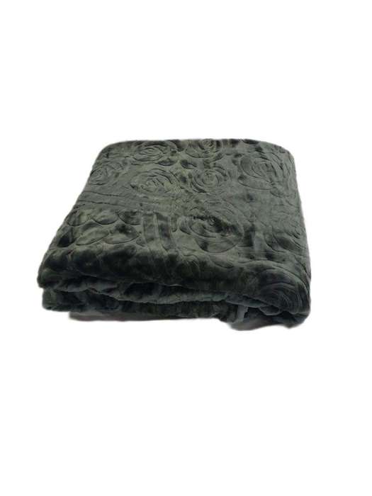 SMTE Queen Size IYWA Blanket - One-Ply - Warm and Comfy - Standard Mink - Grey with keychain