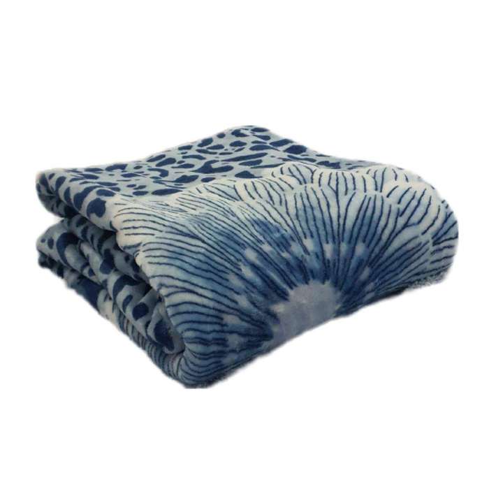 SMTE Double Size IYWA Blanket - One-Ply - Warm and Comfy - Light Blue with keychain