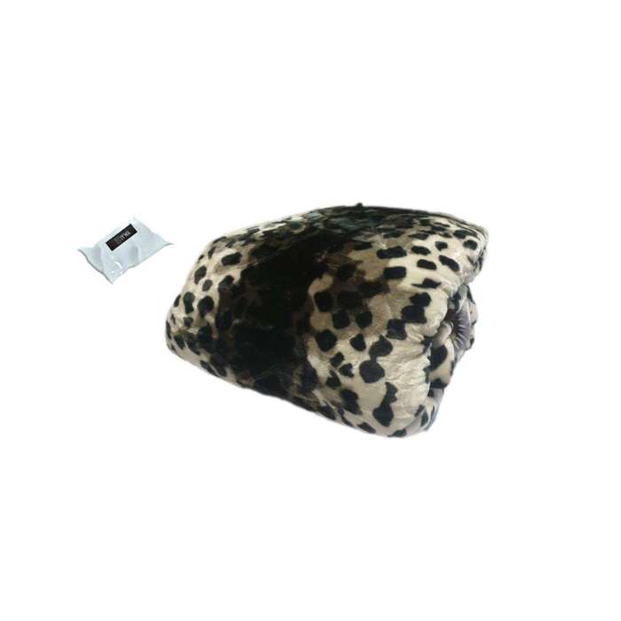 SMTE High Quality Extreme Warm Winter Blanket - Grey Leoperd with keychain