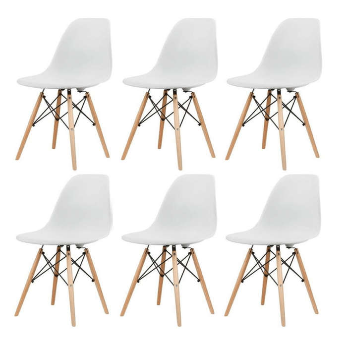 SMTE 6 Pcs Urban Decor Seychelles Dinning Chairs with keychain