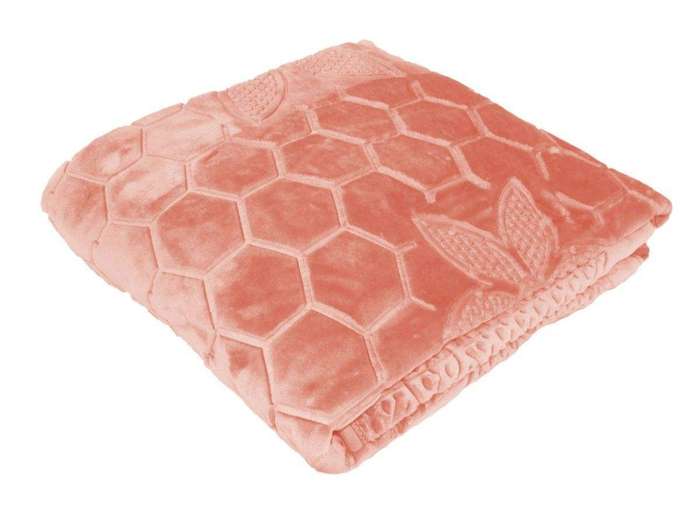 SMTE Premium Quality Super Soft Mink Blanket - Peach with keychain