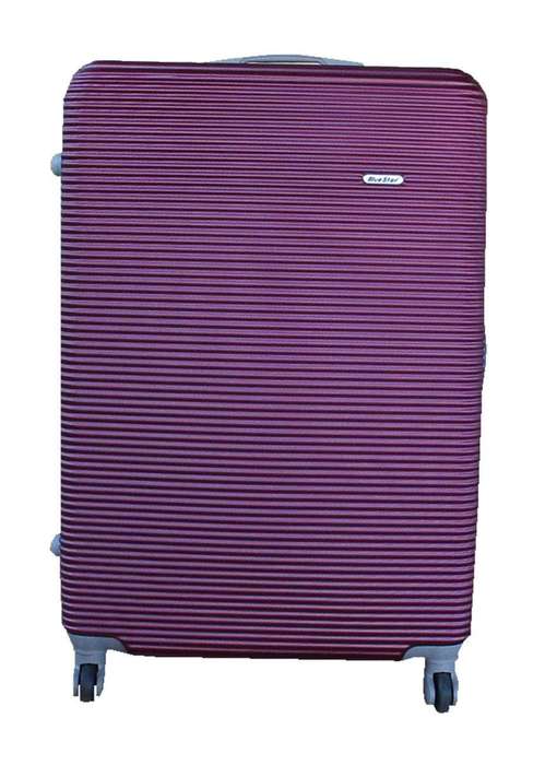 SMTE 1 Piece Hard Outer Shell Luggage 32" - Dark Purple with keychain