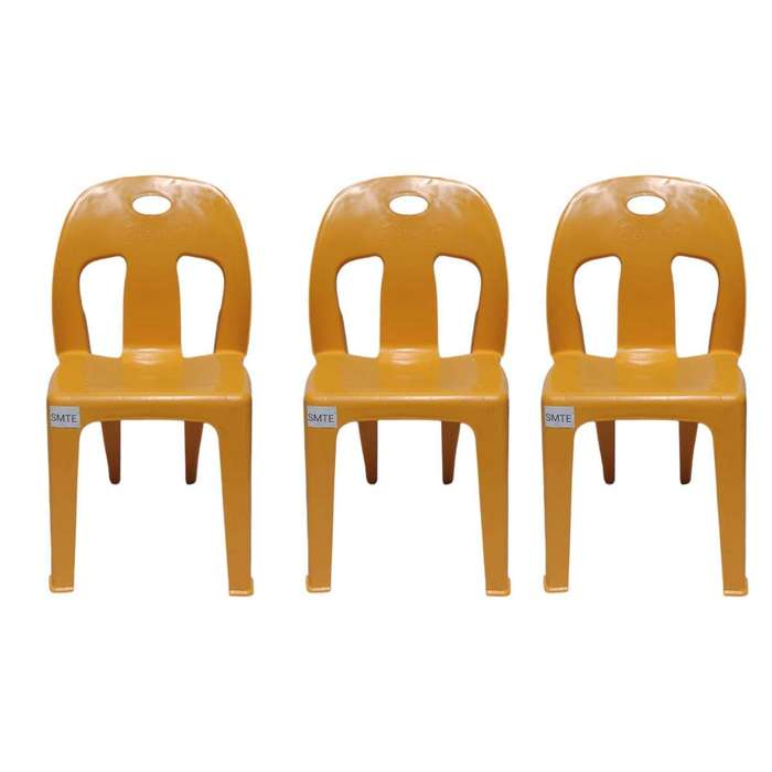 SMTE-Party Plastic Chair Set set of 3 - Orange with keychain