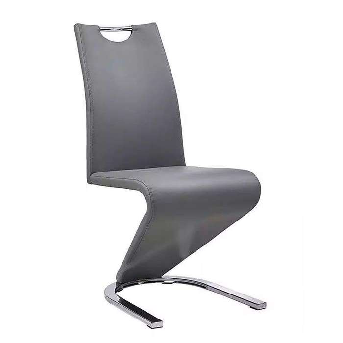 SMTE Z shape Luxury and Modern Dining Chair -Y587 - Grey with keychain