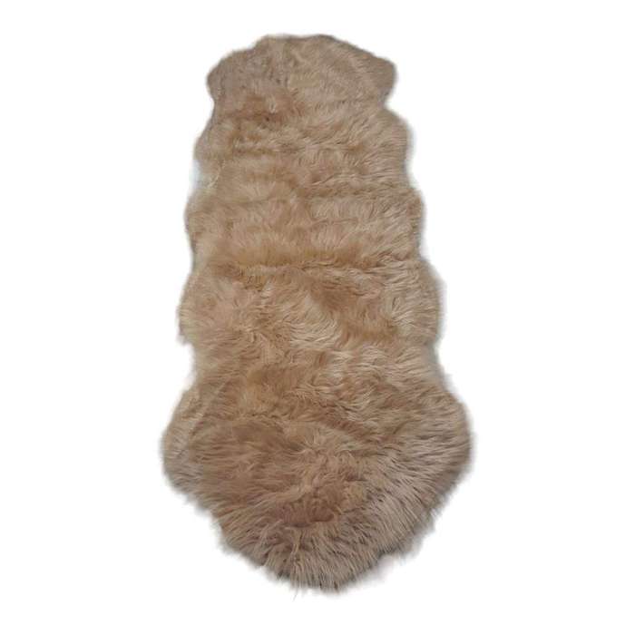 SMTE Runner Soft Faux Sheepskin Fur Chair Couch Cover Rug for Bedroom Floor - Grey with keychain