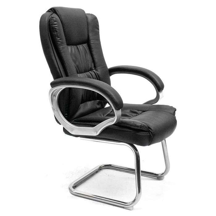 SMTE Office Chairs -Pu Leather Visitor Executive - Black with keychain