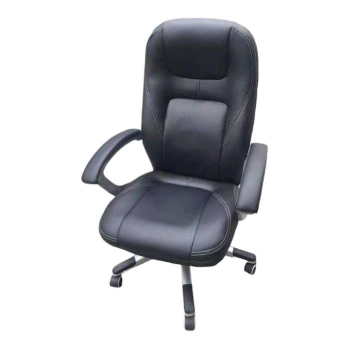 SMTE Office Chairs - Faux Leather Swivel Premium - Black with keychain