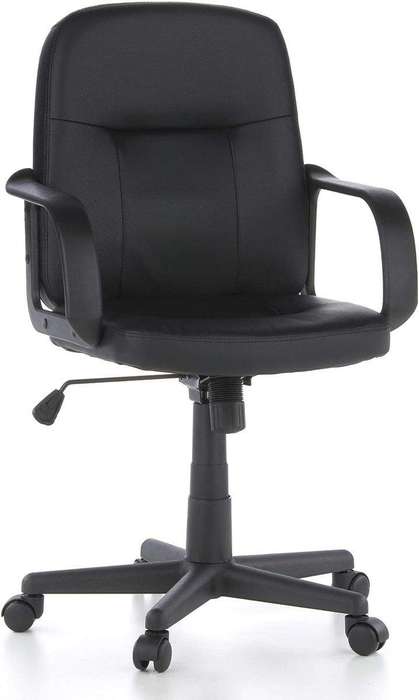 SMTE Office Chair - PU Leather - Black Colour with keychain