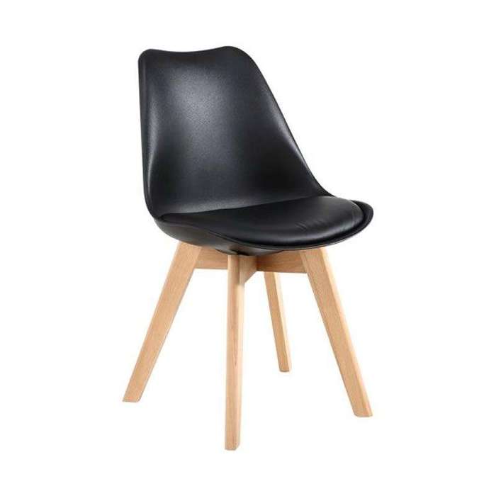 SMTE Modern Wooden Leg Chair with keychain