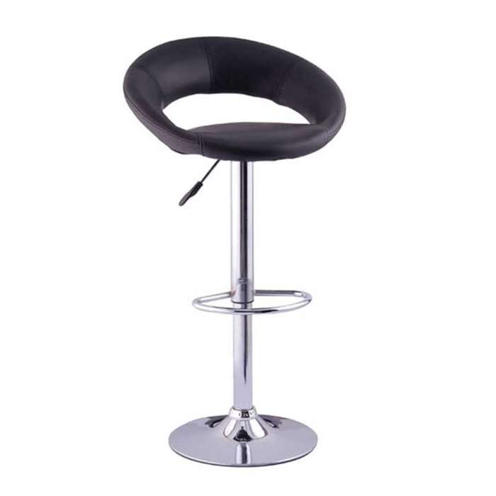 SMTE Touch Leather Bar Stool - Black with keychain