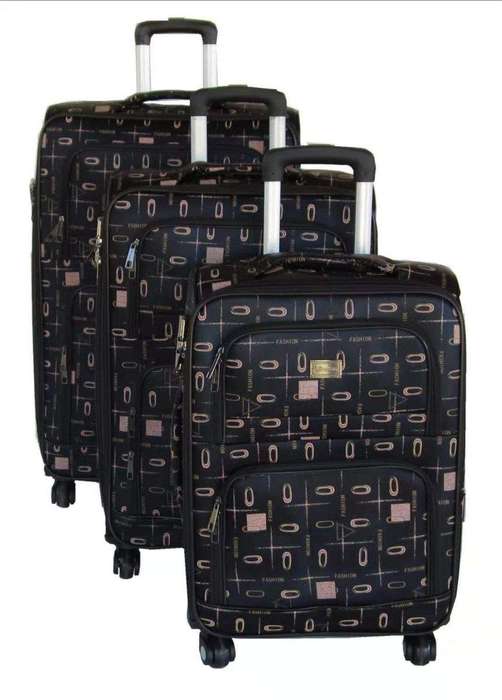 SMTE 3 Piece Fashion Travel Luggage Bag Set with keychain
