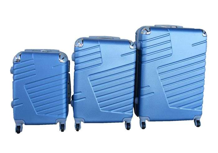 SMTE 3 Piece Luggage Set - 27 inch - Light Blue with keychain