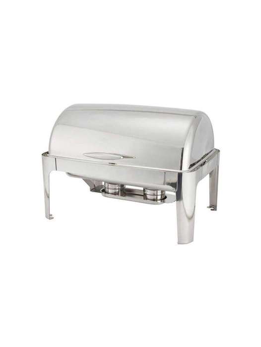 SMTE Stainless Steel Rectangular Roll Chafing Dish With Lid with keychain