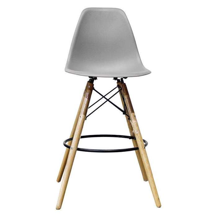 SMTE GOF Furniture - Kim Bar Stool, Grey with keychain