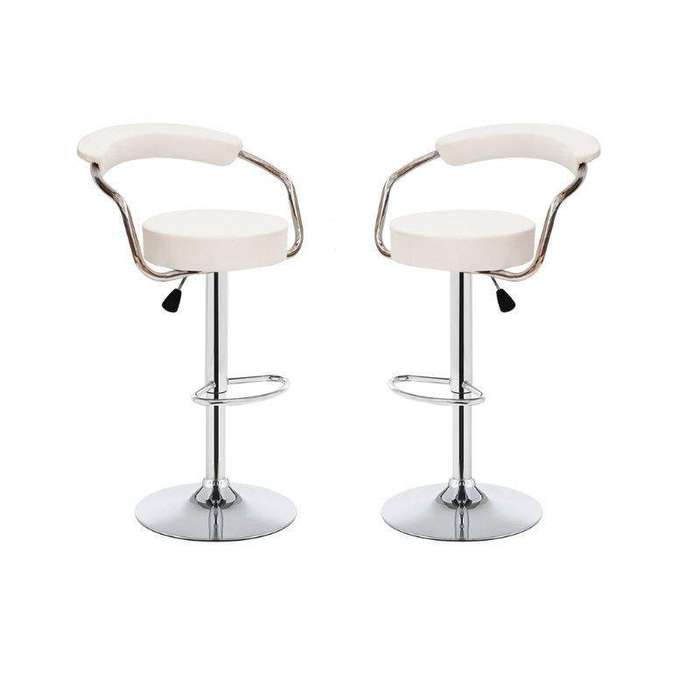 SMTE Succulent White Bar Stool with keychain