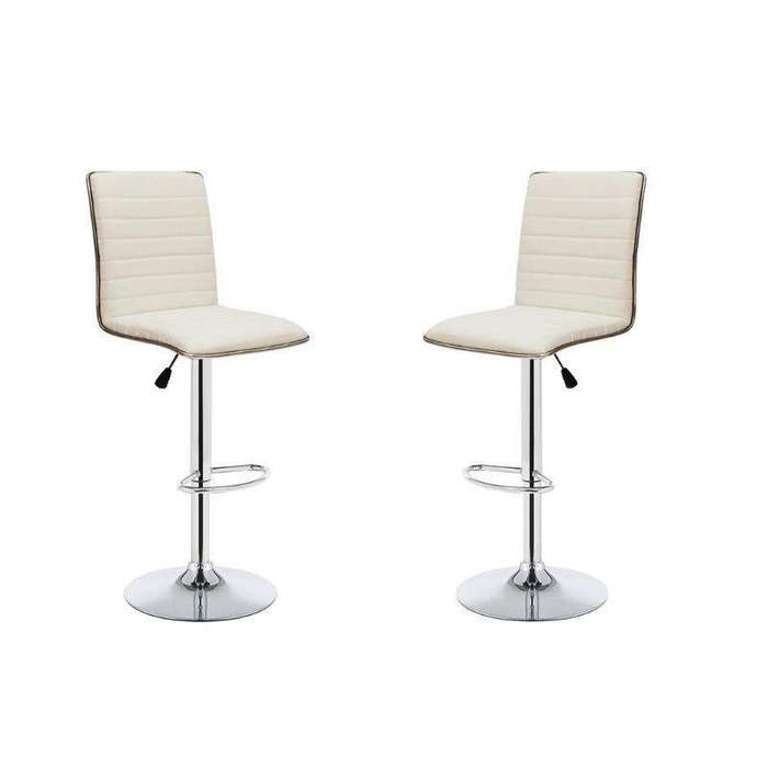 SMTE Vitrian White Bar Stool with keychain