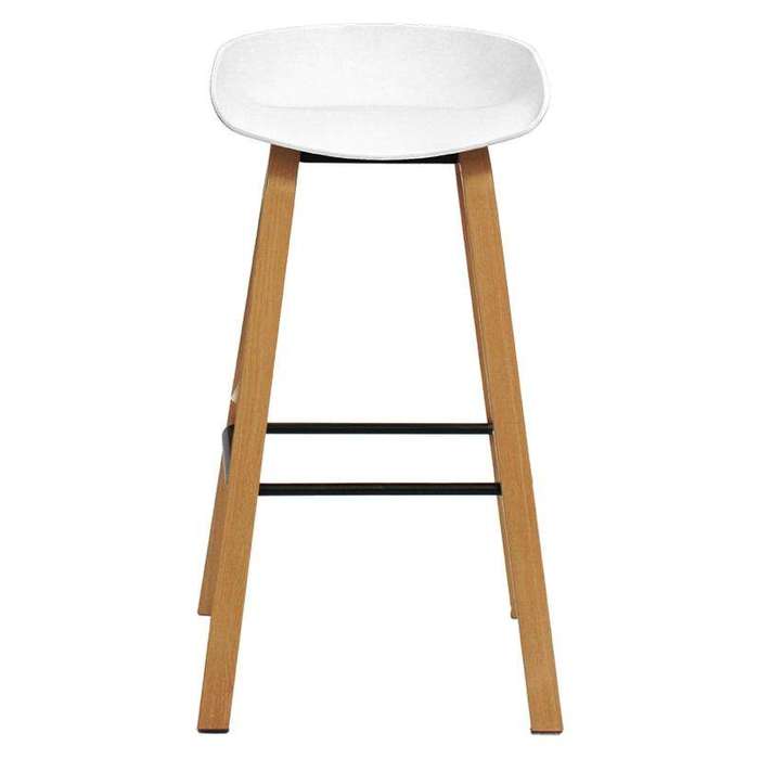 SMTE GOF Furniture - Kuhn Bar Stool, White with keychain
