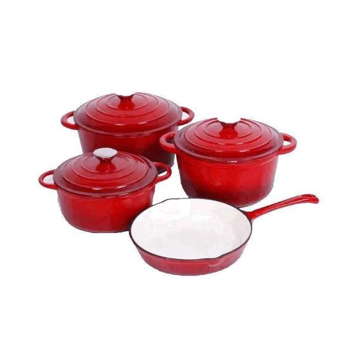 SMTE 7 Piece Cast Iron Cookware with keychain