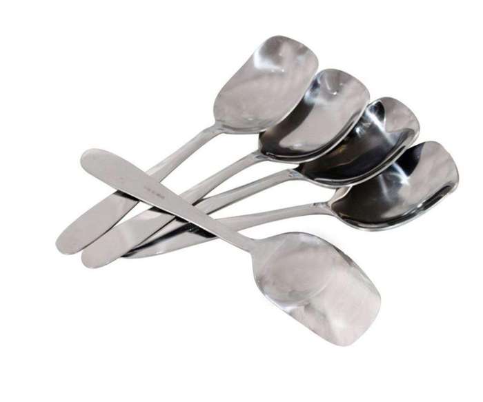 SMTE Acesa 5 Piece Stainless Steel Serving Spoons with keychain