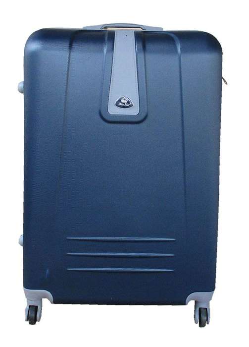 SMTE Blue Star 1 Piece Sleek Luggage 20" - Dark Blue with keychain