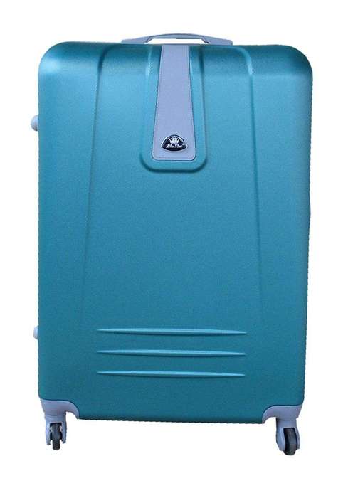 SMTE Blue Star 1 Piece Sleek Luggage 24" - Dark Green with keychain
