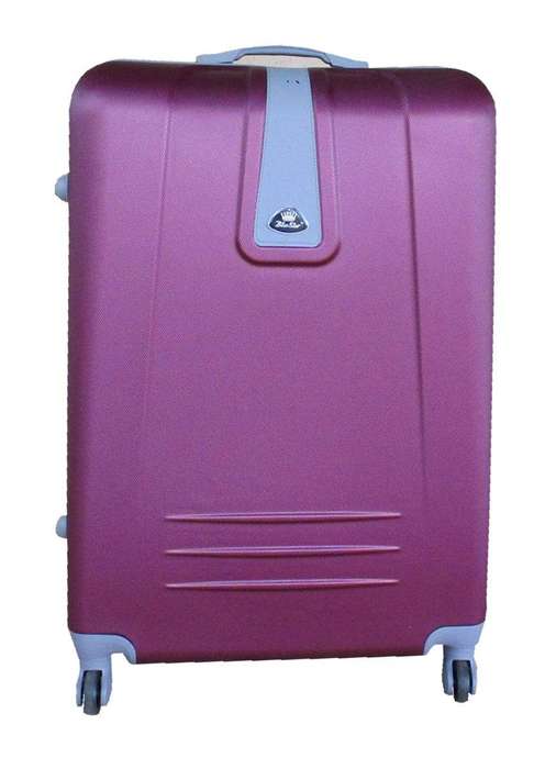 SMTE Blue Star 1 Piece Sleek Luggage 24" - Dark Purple with keychain