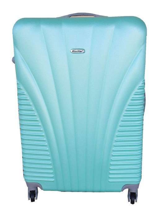 SMTE Blue Star 1 Piece Hard Outer Shell Luggage 20" - Apple Green with keychain