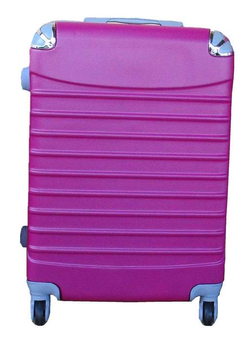 SMTE 1 Piece Luggage 20inch Suitcase - Hot Pink with keychain