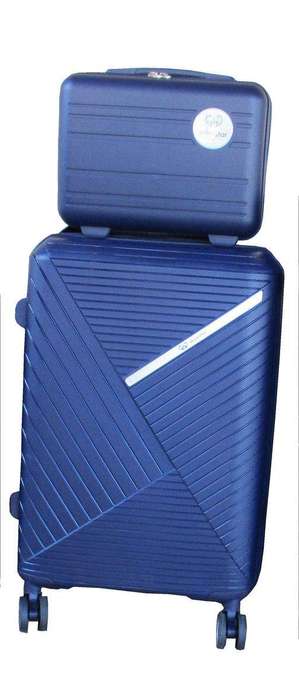 SMTE Unbreakable Travel Luggage 2 Piece Suitcases Spinner - 28" - Royal Blue with keychain