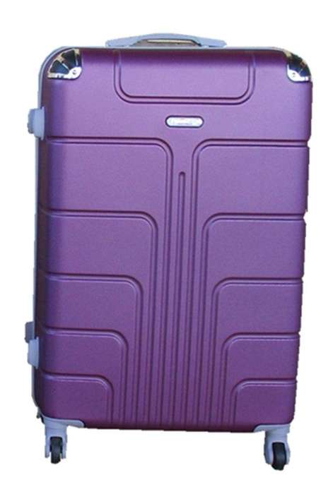 SMTE Luggage Suitcase - 23-inch - 1-Piece - Purple with keychain