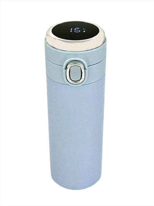 SMTE LED Digital Smart Stainless Steel Vacuum Cup(Flask) - Blue with keychain