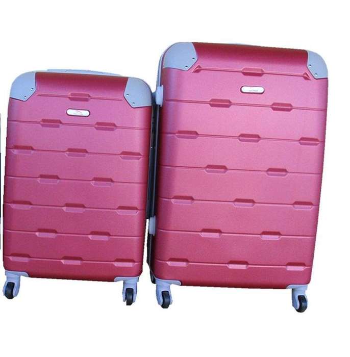 SMTE 2 Piece Luggage Set - Red with keychain