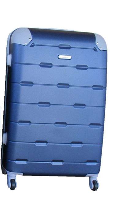 SMTE Luggage 24 inch Suitcase - Navy with keychain