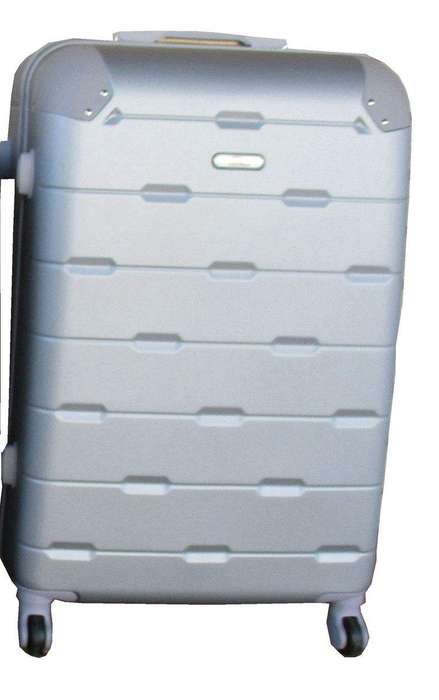 SMTE 1 Piece Luggage 20 Inch Suitcase - Silver with keychain