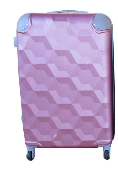 SMTE Luggage 24 inch Suitcase - Light Rose Gold with keychain